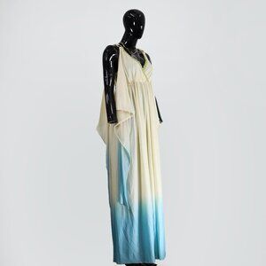 Amisu Ombre Maxi Dress Beaded Waist Elegant